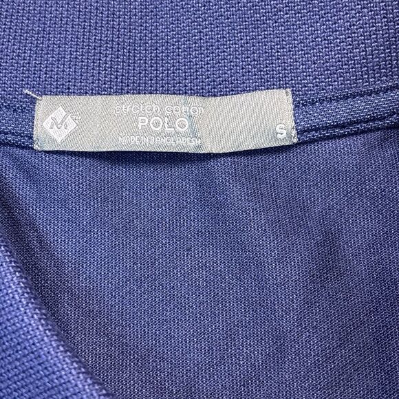 Member's Mark Men Size Small Strech Cotton Polo Shirt Navy Blue Short Sleeves - Picture 9 of 11